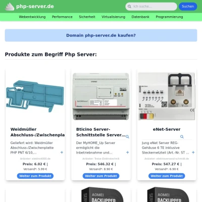 Screenshot php-server.de