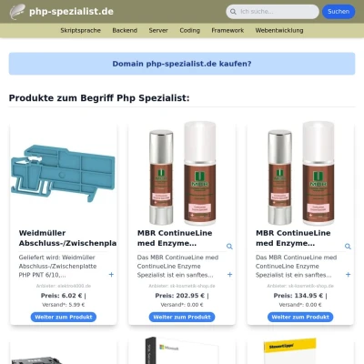 Screenshot php-spezialist.de