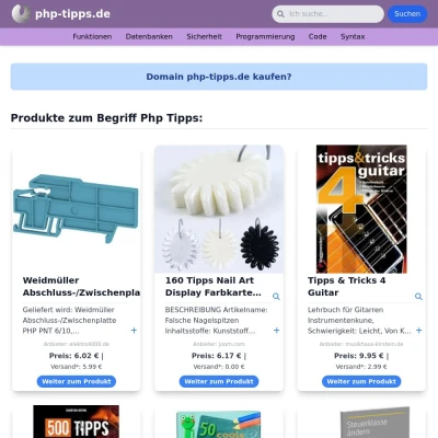 Screenshot php-tipps.de