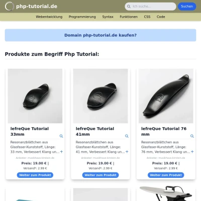 Screenshot php-tutorial.de