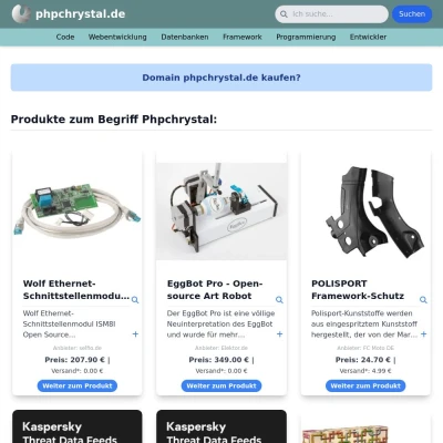 Screenshot phpchrystal.de
