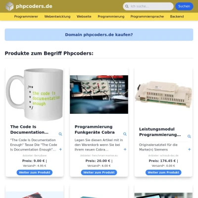 Screenshot phpcoders.de