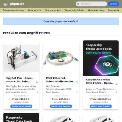 Screenshot phpm.de