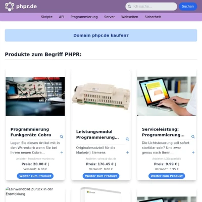 Screenshot phpr.de