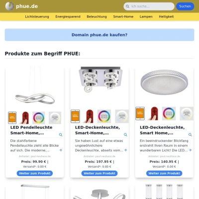 Screenshot phue.de