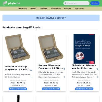 Screenshot phyla.de