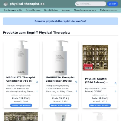 Screenshot physical-therapist.de