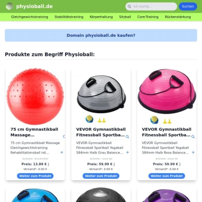 Screenshot physioball.de