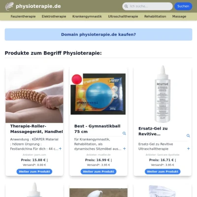 Screenshot physioterapie.de