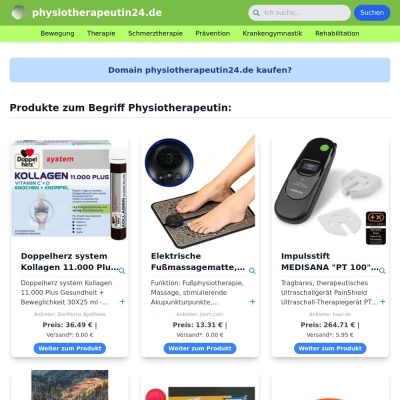 Screenshot physiotherapeutin24.de