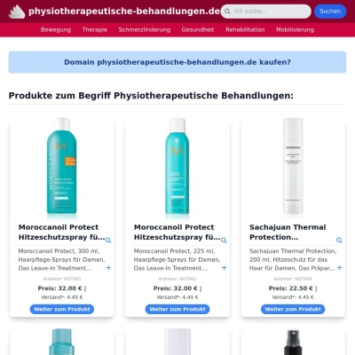 Screenshot physiotherapeutische-behandlungen.de