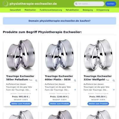 Screenshot physiotherapie-eschweiler.de