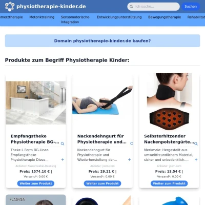 Screenshot physiotherapie-kinder.de