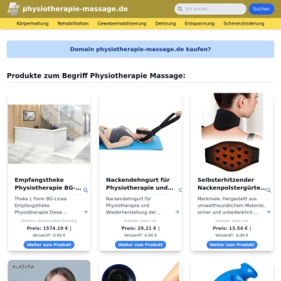 Screenshot physiotherapie-massage.de