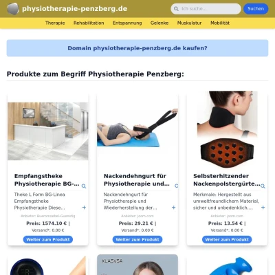 Screenshot physiotherapie-penzberg.de