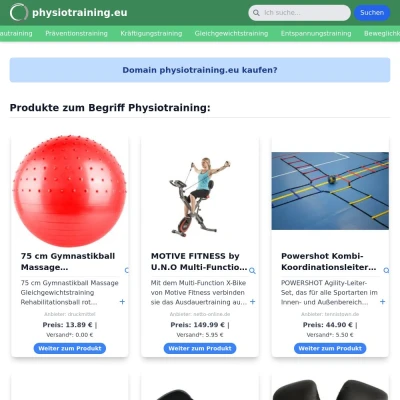 Screenshot physiotraining.eu