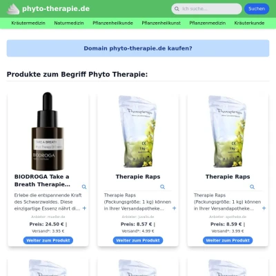 Screenshot phyto-therapie.de