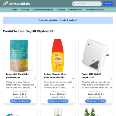 Screenshot phytonzid.de