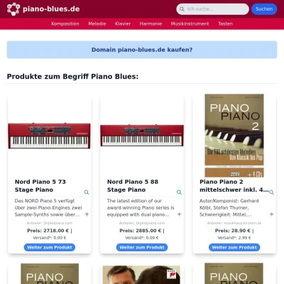 Screenshot piano-blues.de