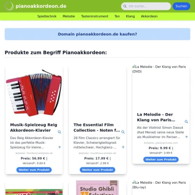 Screenshot pianoakkordeon.de