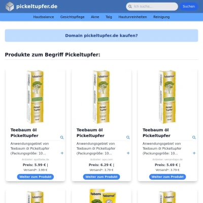 Screenshot pickeltupfer.de