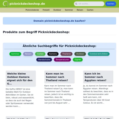 Screenshot picknickdeckeshop.de