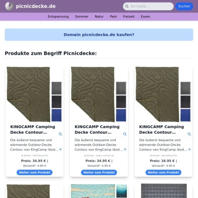Screenshot picnicdecke.de