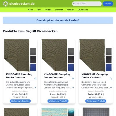Screenshot picnicdecken.de