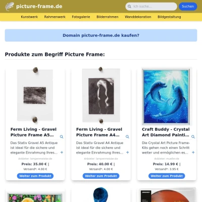 Screenshot picture-frame.de
