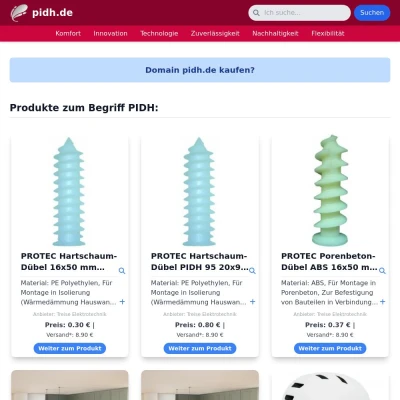 Screenshot pidh.de