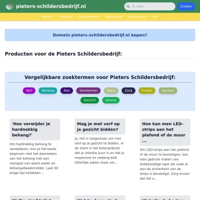 Screenshot pieters-schildersbedrijf.nl