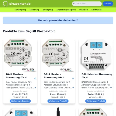 Screenshot piezoaktor.de