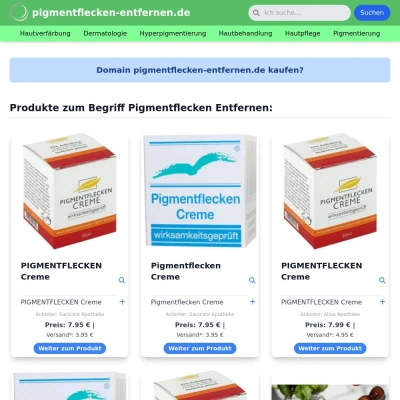 Screenshot pigmentflecken-entfernen.de