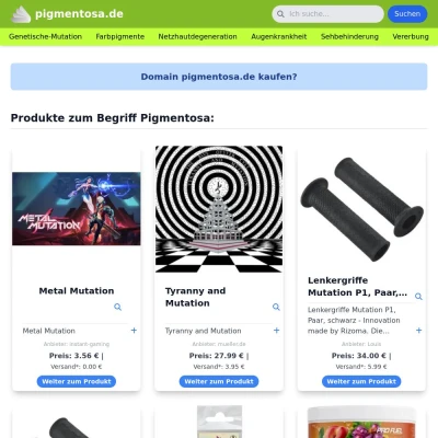 Screenshot pigmentosa.de