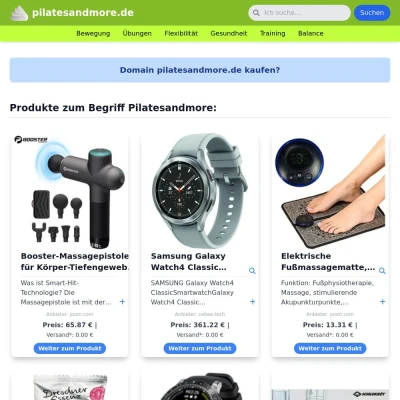 Screenshot pilatesandmore.de