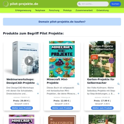 Screenshot pilot-projekte.de