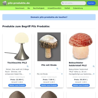 Screenshot pilz-produkte.de
