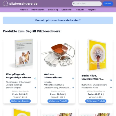 Screenshot pilzbroschuere.de