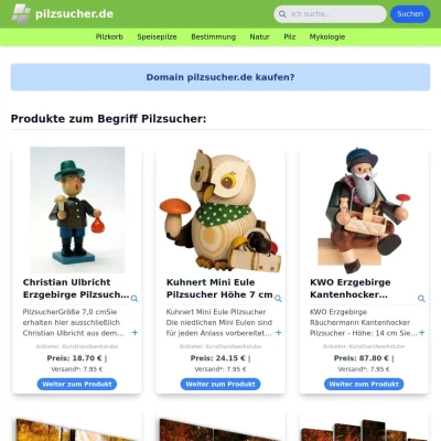 Screenshot pilzsucher.de