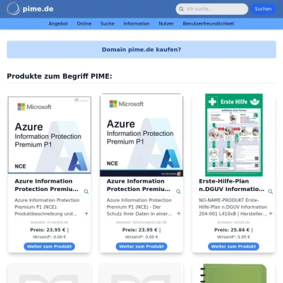 Screenshot pime.de