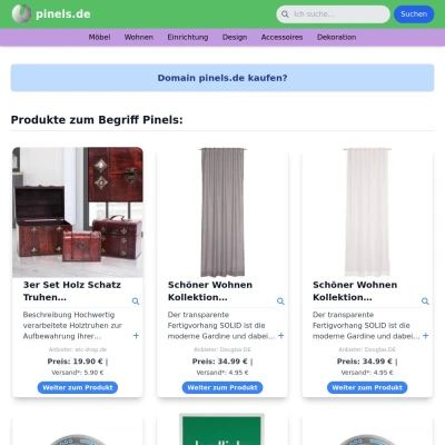 Screenshot pinels.de