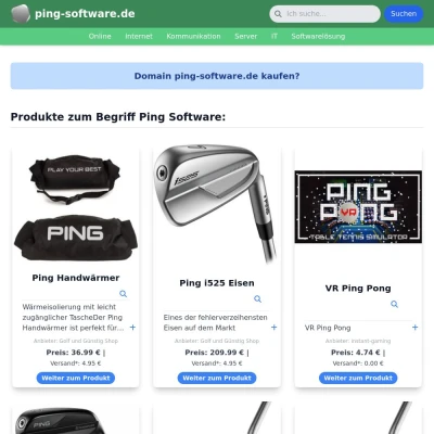 Screenshot ping-software.de