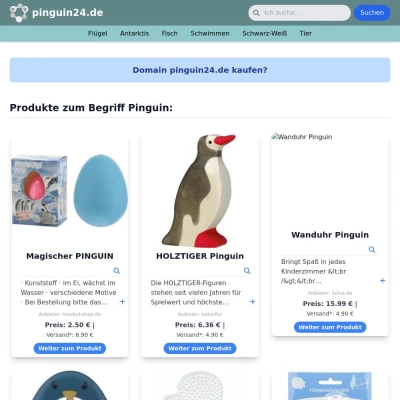 Screenshot pinguin24.de