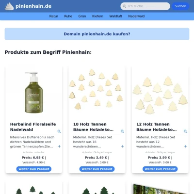 Screenshot pinienhain.de