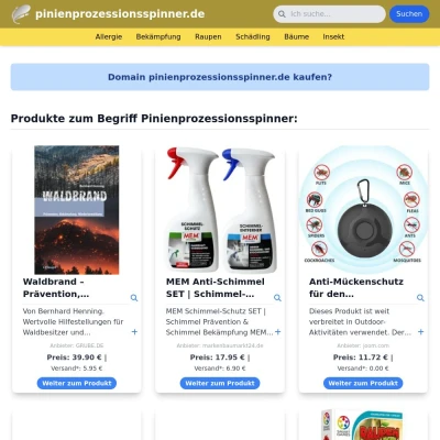 Screenshot pinienprozessionsspinner.de