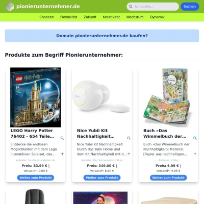 Screenshot pionierunternehmer.de