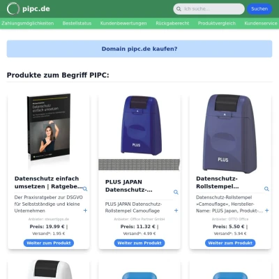 Screenshot pipc.de