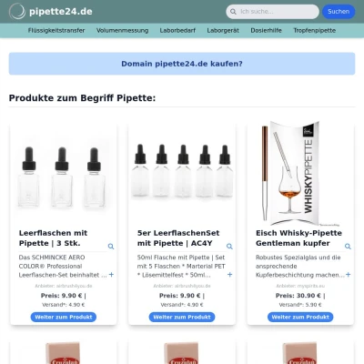 Screenshot pipette24.de