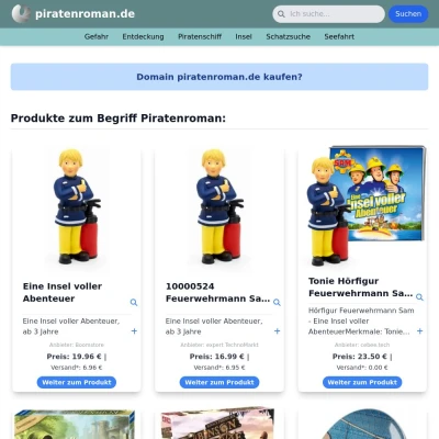 Screenshot piratenroman.de