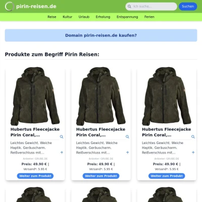 Screenshot pirin-reisen.de